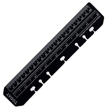 Imagem de Régua A5 da Filofax para fichário de plástico preto BE-TOOL para caderno organizador de caderno com 6 anéis recarregável