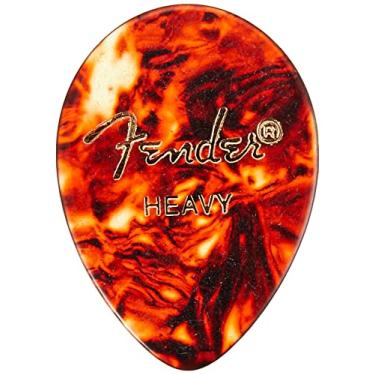 Imagem de Fender Palhetas clássicas de celuloide em formato 354 (pacote com 12) para guitarra elétrica, guitarra acústica, bandolim e baixo, 354 – pesado, multicolorido (casca de tartaruga)