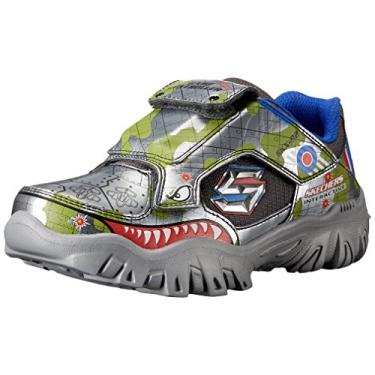 Imagem de Skechers Tênis infantil Damager III Game Kicks 2 (criança pequena), Metal/Multi, 12 Little Kid