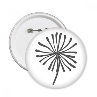Imagem de Flor planta dente-de-leão contorno pinos redondos crachá botão emblema acessório decoração 5 peças