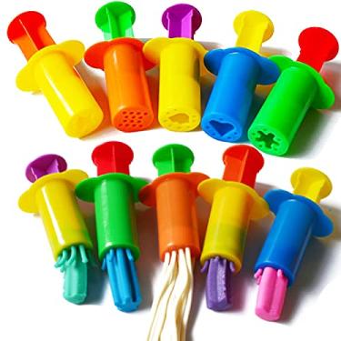 Imagem de Carykon Conjunto de extrusoras de massa de desenhos variados, conjunto de 10, 5 padrões – cores aleatórias