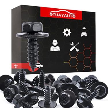 Imagem de OTUAYAUTO 20 peças parafuso de cabeça hexagonal de 10 mm, parafuso de fixação de parafuso de amortecedor 90159-60498 M6.1 x 19 mm para Toyota Camry RAV4 Tacoma Tundra Highlander e Lexus ES GS é LS