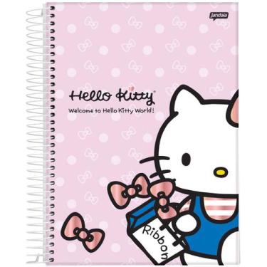 Imagem de Caderno Espiral Hello Kitty Ribbon 10 Matérias 160 Folhas - Jandaia