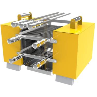 Imagem de Churrasqueira Para Apartamento Sem Fumaça 2 grelhas 3 espetos