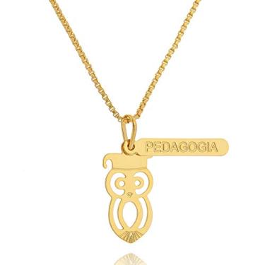 Imagem de Colar Profissão Pedagogia - Semijoia Banhada a Ouro 18K Lua Mia Joias