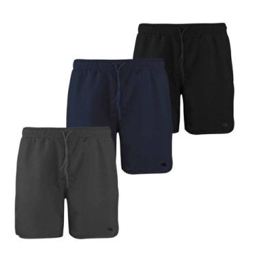 Imagem de Kit 3 Bermudas Shorts Masculino Liso Regular Básico - Gajang