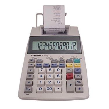 Imagem de SHARP ELECTRONICS Calculadora de impressão EL-1750V 2 linhas/Seg 7,6 cm, Branco