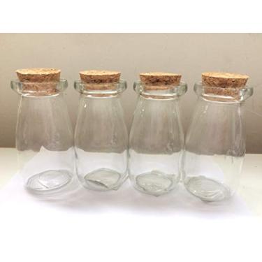 Imagem de Kit 6 Pote Porta Tempero De Vidro 100 Ml Com Rolha cozinha tempero