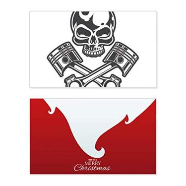 Imagem de Óculos de esqueleto de luzes para motocicleta, padrão feriado, feriado, feliz Natal, cartão de felicitações, mensagem de Natal