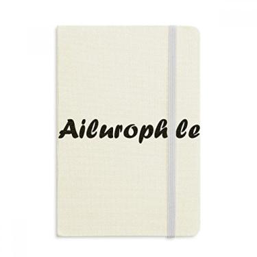 Imagem de Caderno de palavras elegantes Ailurophile oficial de tecido capa dura diário clássico
