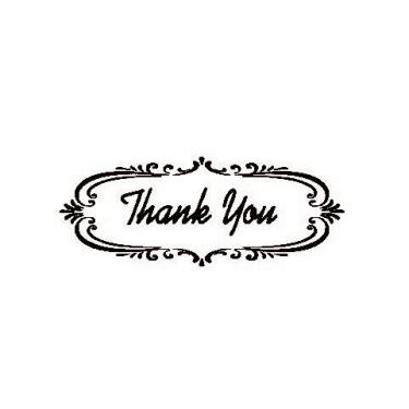 Imagem de Carimbo de borracha autotintante Thank You In Designer Border Office Stock (preto)