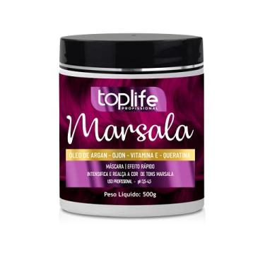 Imagem de Máscara Matizadora e Tonalizante Marsala Toplife Profissional 500g