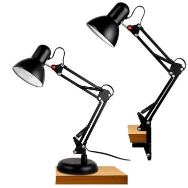 Imagem de Luminária Pixar Lorben Abajur de Mesa Articulada com Garra e Base Preto