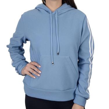Imagem de Blusa Feminina Facinelli By Mooncity Moletom Peluciado Azul - 670330-Feminino