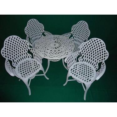 Imagem de Conjunto de Mesa Para Jardim Copacabana em Alumínio Fundido Unifer Móveis 