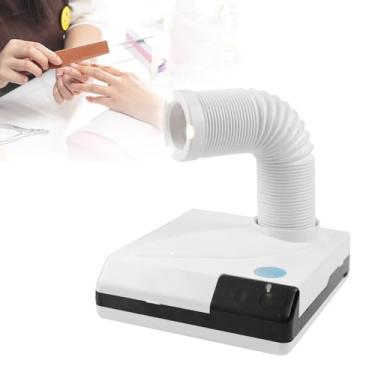 Imagem de Coletor De Pó De Unha Profissional Com Lâmpada LED, Ventilador Elétrico De Vácuo De Unha De 60 W - Filtro Reutilizável + Baixo Ruído + Modos Duplos, Para Unhas De Gel Acrílico, Branco