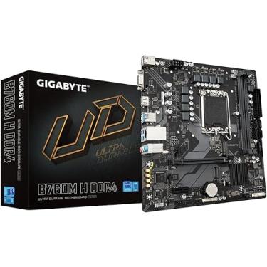 Imagem de Placa Mãe Gigabyte B760M H DDR4 (LGA 1700/2xDDR4/HDMI/VGA/M.2/USB 3.2)