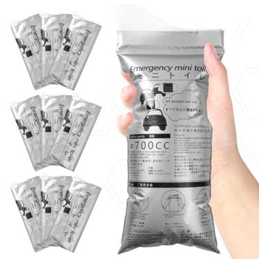 Imagem de Sacos de urina descartáveis, pacote com 10, sacos de urina de 700 ml, bolsas de vômito, mictório portátil para homens, mulheres, crianças, bolsa unissex para xixi para viagem, engarrafamento,