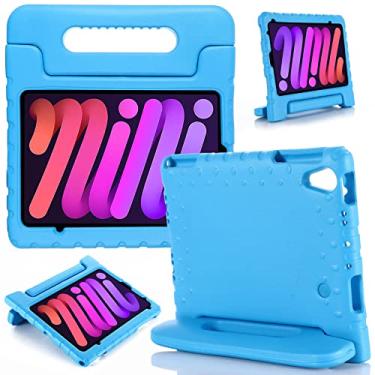 Imagem de Dteck Capa para Apple iPad mini 7/6ª geração (A17 Pro/A15) versão 2024/2021 (8,3 polegadas), capa infantil leve e portátil com suporte e alça, capa protetora de espuma EVA durável à prova de choque