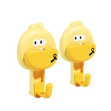 Imagem de COPORISO Desenho animado com gancho de ventosa, não destrutivo, gancho de ventosa a vácuo, fácil de instalar sem perfuração, adequado para cozinha, quarto, chuveiro, porta de vidro, azulejo para