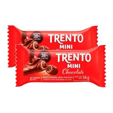 Imagem de Kit 2 Chocolate Trento Mini Ao Leite 16g
