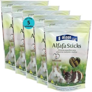 Imagem de Alcon club alfafa sticks 70g kit com 5 para roedores hamster chinchila