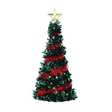 Imagem de Mini Árvore de Natal Verde Decorada em Vermelha 50CM - Wincy Natal