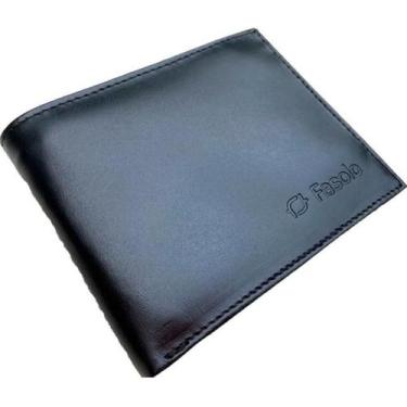 Imagem de Carteira Fasolo H045 Couro Zíper na nota Masculina, Preto