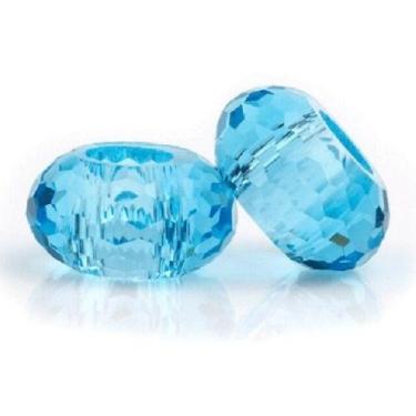 Imagem de Berloque Facetado Azul-claro Acrílico Vidro - sem marca