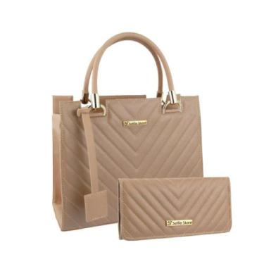 Imagem de Bolsa Feminina Transversal Tote De Ombro + Carteira Kit - Selfie Store