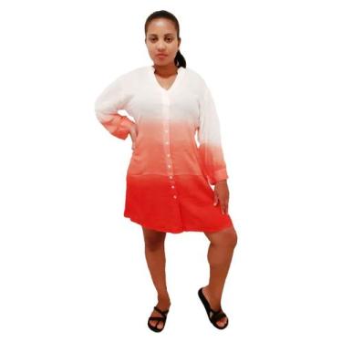 Imagem de Saída De Praia Bata Blusão Camisão Indiano Cores Variadas - India Fash