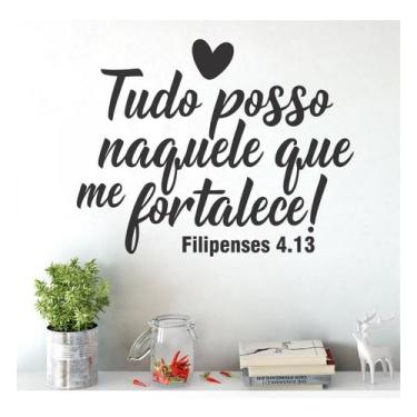 Imagem de Adesivo De Parede Decorativo Frase Filipenses 4:13 - DEKAL IMPRESSAO E