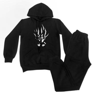 Imagem de Conjunto de moletom infantil goku - BROOME, Preto, 4