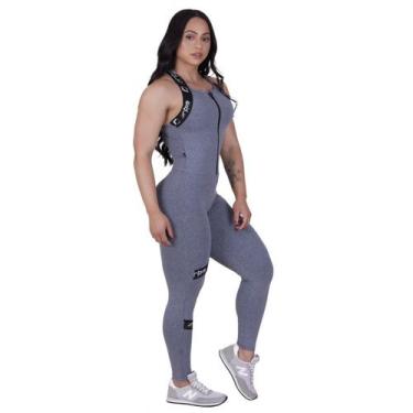 Imagem de Macacão Fitness Feminino Poliamida com Zíper Frontal e Elástico Person