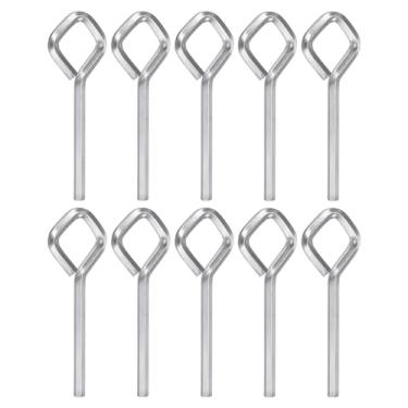 Imagem de HARFINGTON 10 chaves sextavadas para cães SAE 5/81.3 cm chave inglesa de metal para porta de cachorro com laço completo de diamante para dispositivos de saída de emergência com barra de pressão, tom