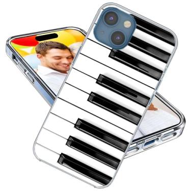 Imagem de ARTIOSIT Capa para iPhone 15 para meninas e homens, à prova de choque, fina, fina, macia, TPU transparente, capa protetora para celular com design para iPhone 15 6.1, design de música, engraçado,