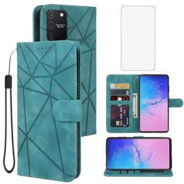 Imagem de Tothedu Capa carteira para Galaxy S10 Lite/Galaxy A91/M80S SM-G770F com protetor de tela de vidro temperado, suporte de couro flip para cartão de crédito e alça de pulso para Samsung Galaxy S10 Lite