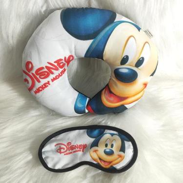 Imagem de Almofada Para Pescoço Com Máscara de Dormir Viagem Descanso Macio Esta