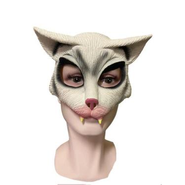 Imagem de Fantasia Máscara Gata Elástico de Látex - Lynx produções