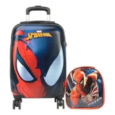 Imagem de Malinha Infantil Homem Aranha Spider Man 4 Rodinha Lancheira - luxcel,