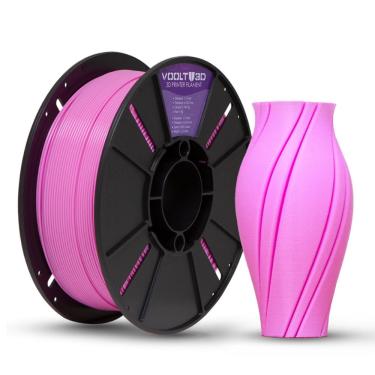 Imagem de Filamento Para Impressora 3D - PLA Rosa - 1Kg - 1,75mm - Voolt3D