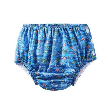 Imagem de Acqua di Mare Sunga com Fralda de Piscina Reutilizável Bebê Menino 6 a 24 meses (Azul Golfinho, 12 meses)