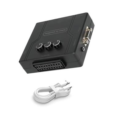 Imagem de Conversor VGA para YPBPR RGBS, brilho de cor da tela ajustável, suporta 480i, 480p, 576i, 576p, 720p, 1080i, para NES, para SNES