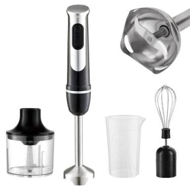 Imagem de Kit Mixer 4 em 1 Inox Batedor Fue Miniprocessador 600w Misturador Trit