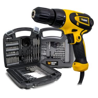 Imagem de Parafusadeira e Furadeira Com Jogo de Brocas 90 Peças Fasterr