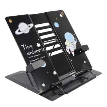 Imagem de Suporte para Livros, Metal Livro Titular, Com Clipes de Página, Ajustável Cookbook Documentos Titular, Reading Rest Book Holder, para Receitas Textbooks Tablet Livros de
