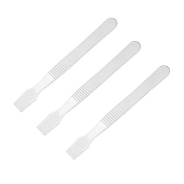 Imagem de JianLing Raspador de estanho BGA de reparo de aço inoxidável de 3 peças, raspador de polimento de plaina fina, agitador de pasta de solda especial prata de 122 mm para ferramenta de reparo de LCD