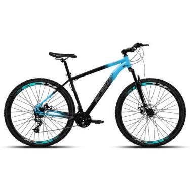 Imagem de Bicicleta Aro 29 KSW XLT100 18V 3X6 Freios a Disco, Azul degradê, Pret