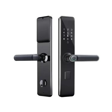 Imagem de Fechadura Eletrônica Inteligente com Biometria + Senha | 50 Digitais | 4 Cartões NFC