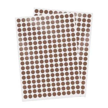 Imagem de YIKIADA 2040 pçs adesivos de pontos 1 cm etiquetas redondas círculo cor codificação decalques etiquetas coloridas para escritório, sala de aula, casa, quintal, venda marrom